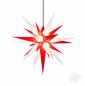 Preview: Herrnhuter Stern, Super-SET Stern+Kabel, Außen, A7, 70cm, Weiß-Rot, Adventsstern, Weihnachtsstern